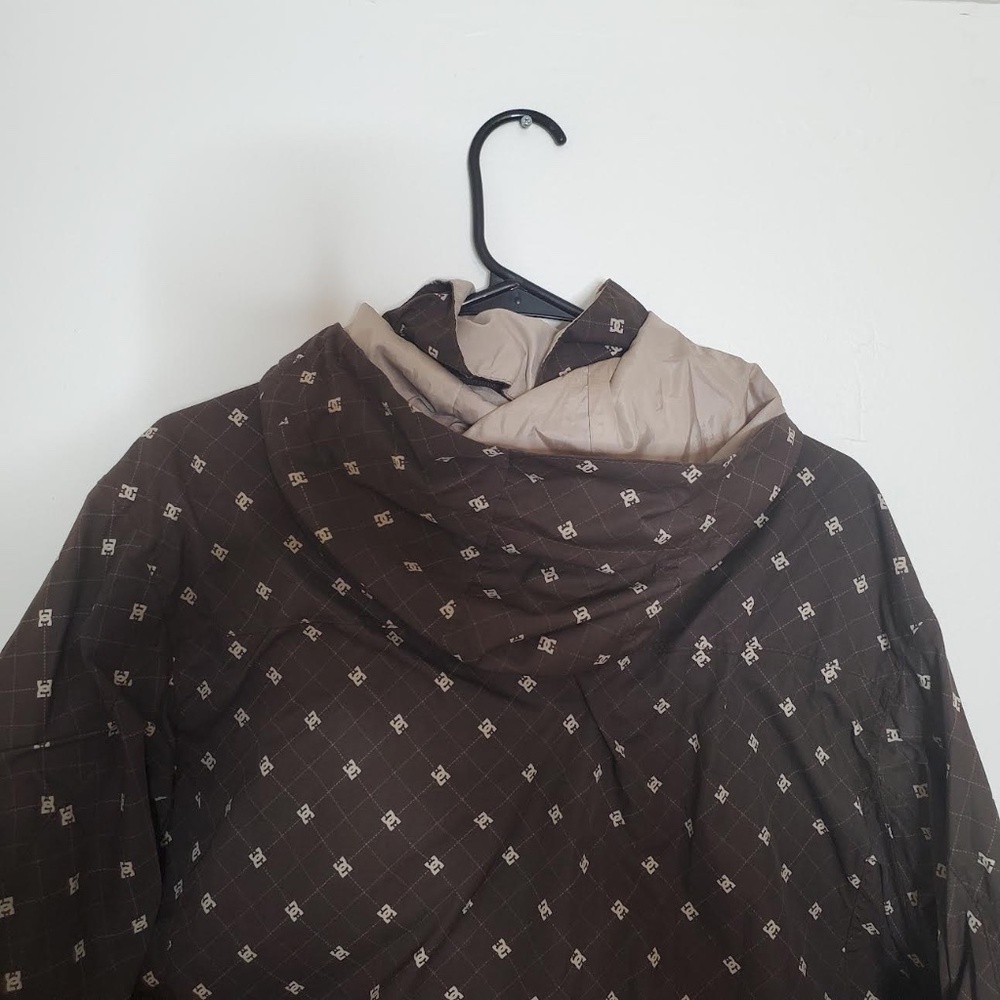 Vintage DC Exotex 5000 Jacket Unisex Size: S; AOP Brown; Many Pockets Gaiter Y2K - Picture 7 of 10